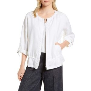 Eileen Fisher Drawstring Organic Linen Jacket